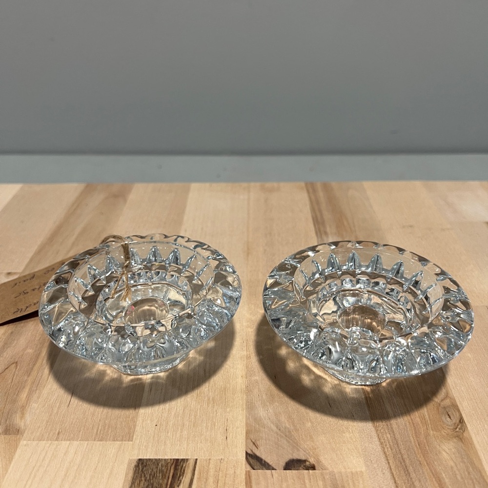 Elegant Crystal Votive Pair